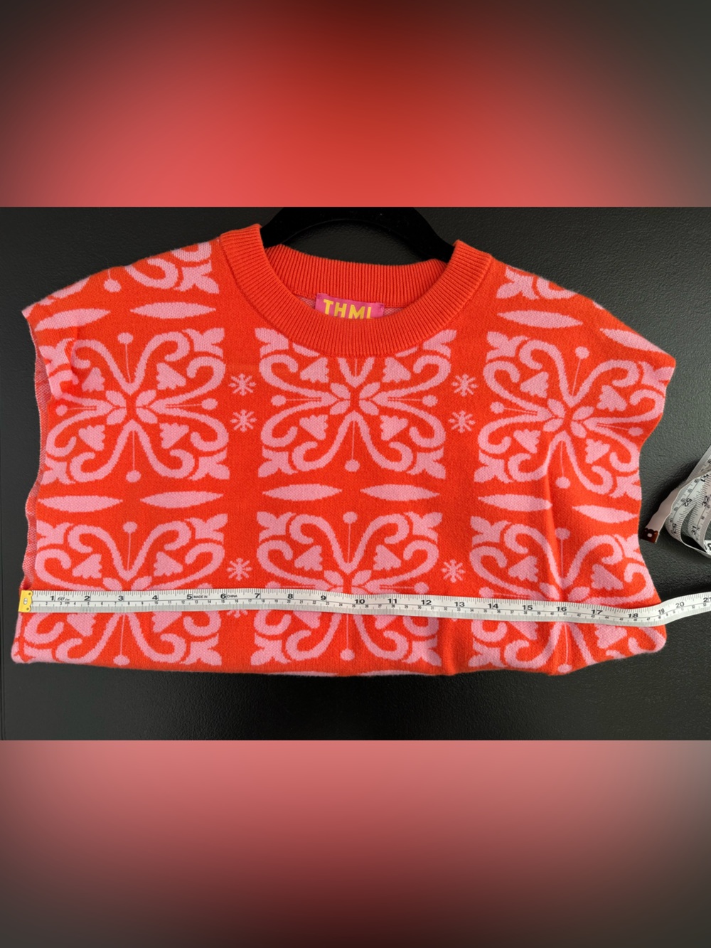 THML Orange and Pink Sweater Vest - Picture 4 of 5